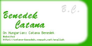benedek catana business card